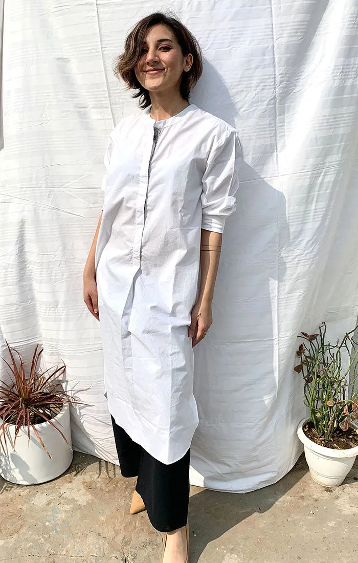 White Organic Cotton Shift Dress