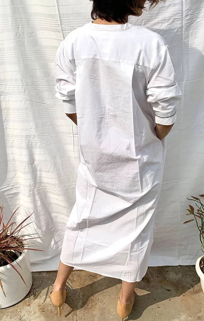 White Organic Cotton Shift Dress