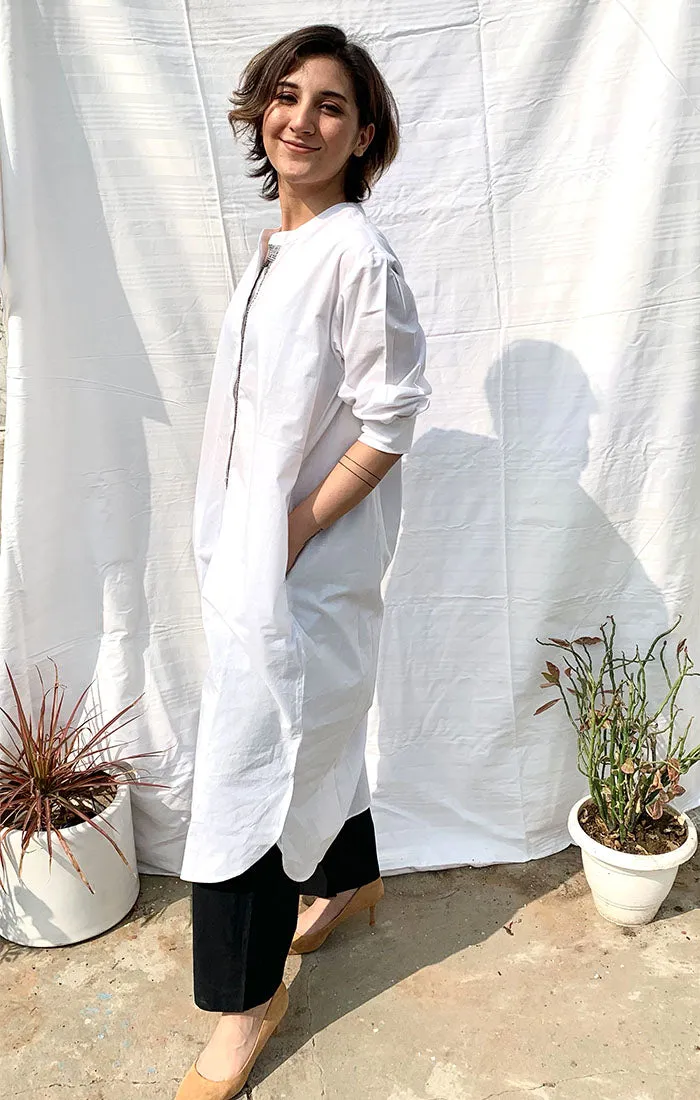 White Organic Cotton Shift Dress