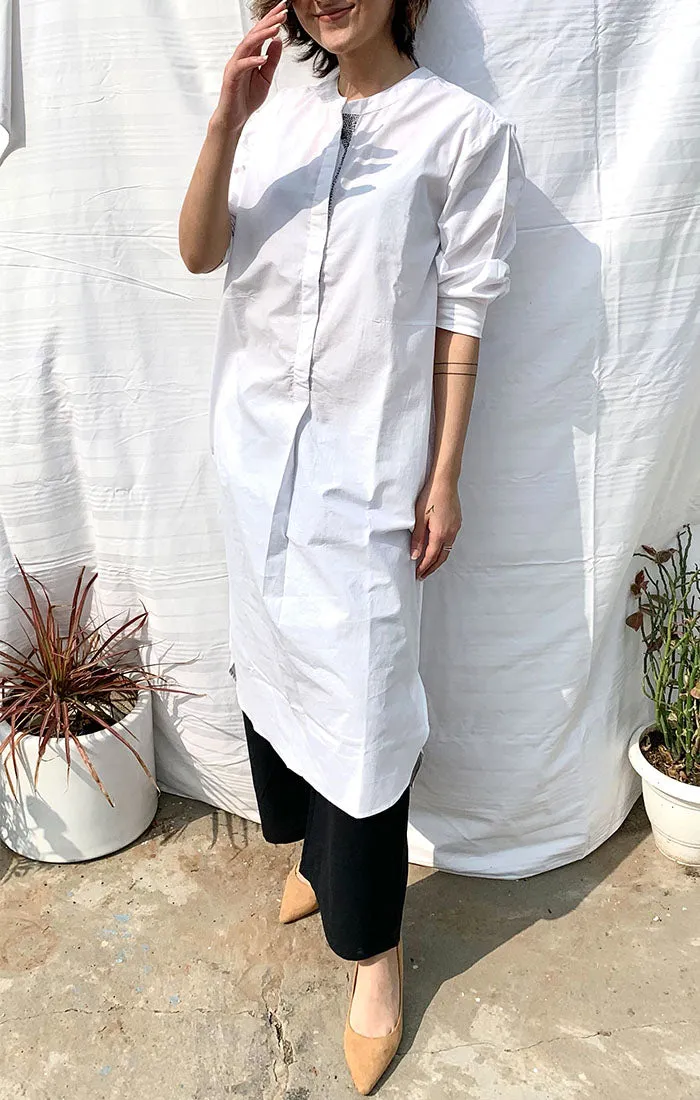 White Organic Cotton Shift Dress