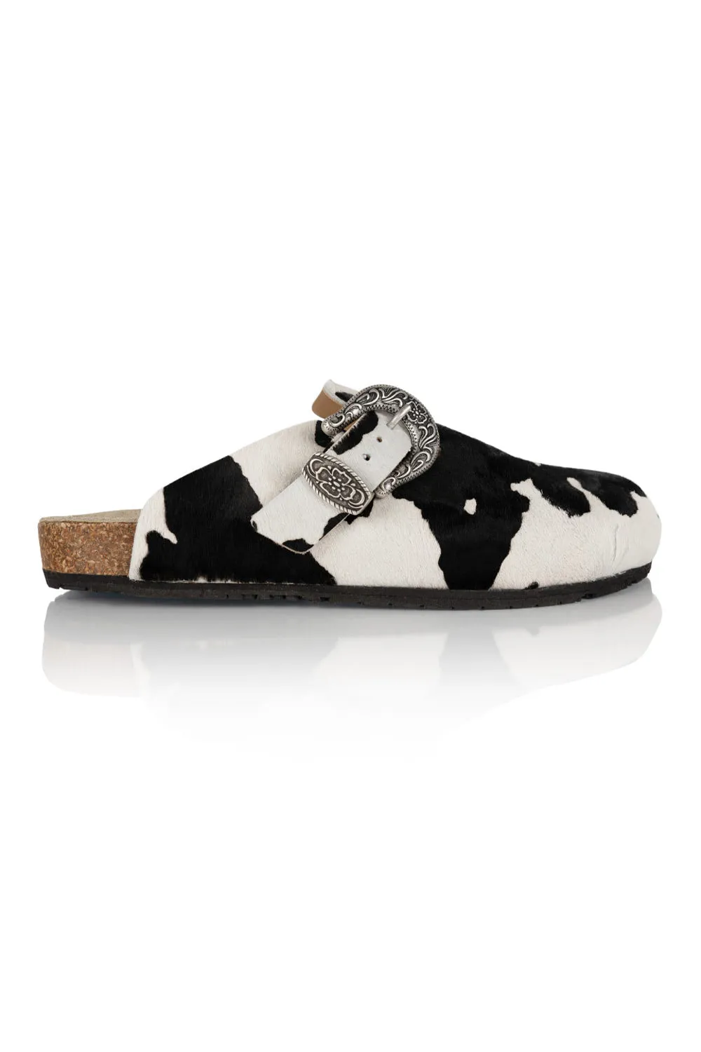 Women's Greg Shoe in Black Cow