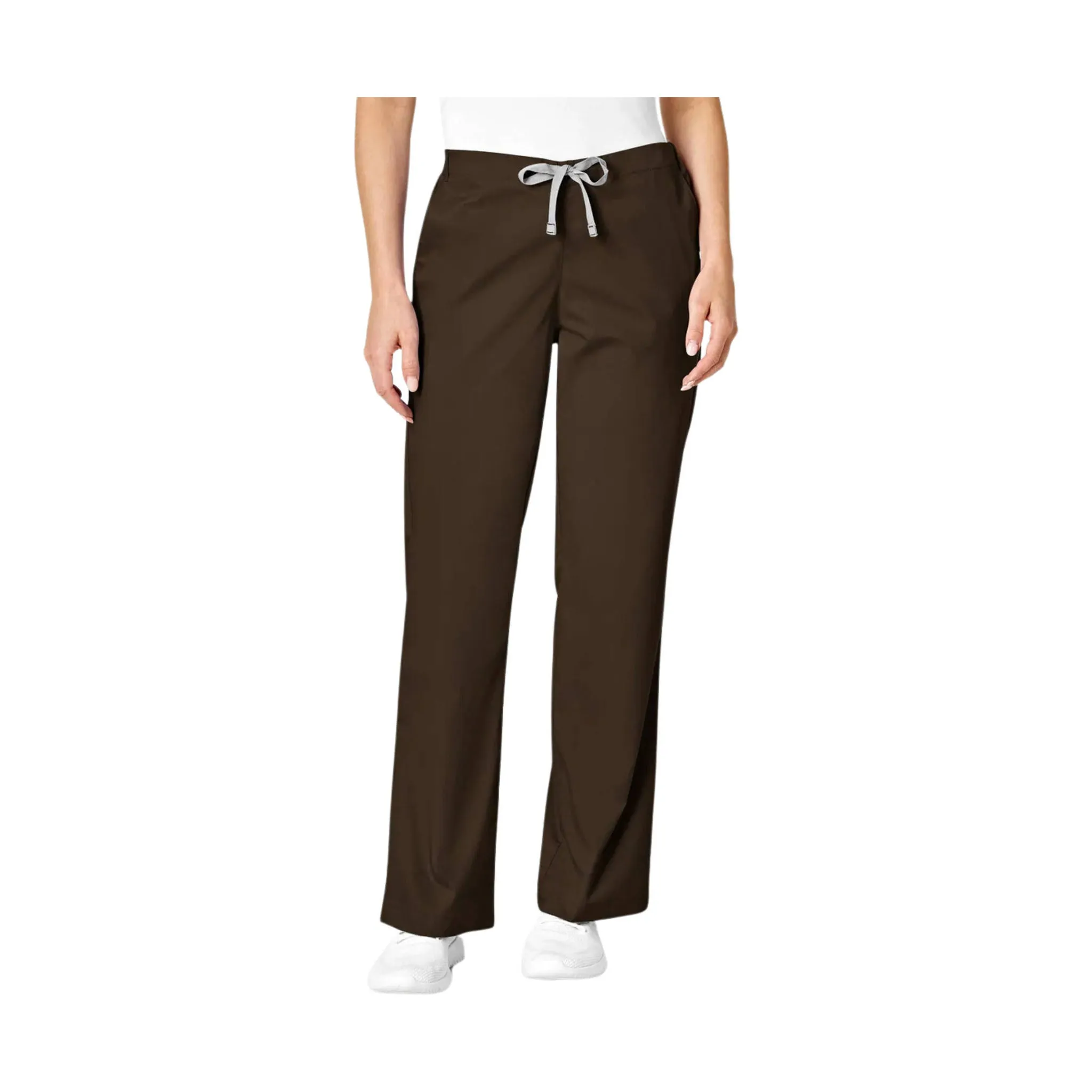 WonderWink Work Women's Flare Leg Scrub Pant - Chocolate