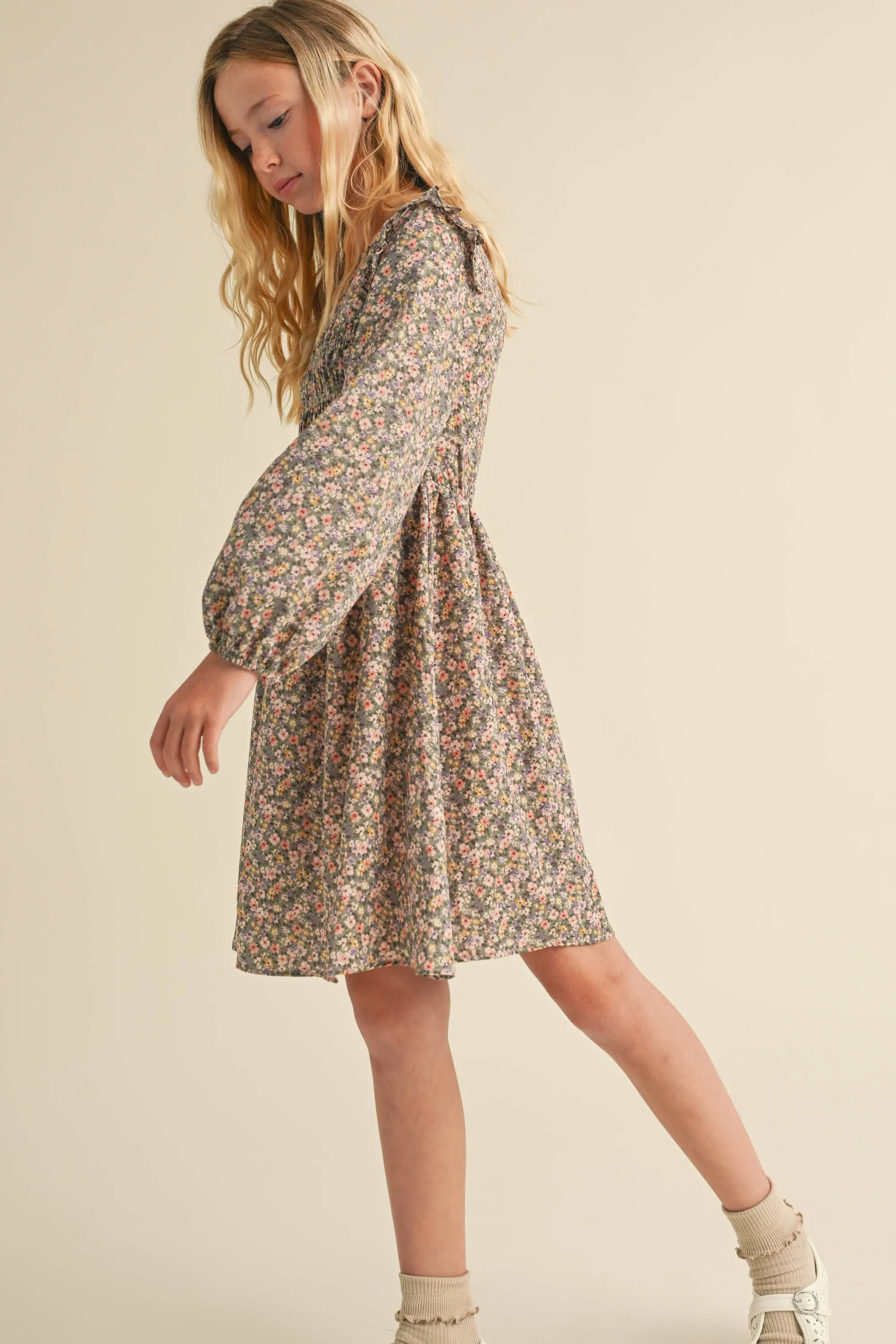 Woven Smocked Dress- Ditsy Floral