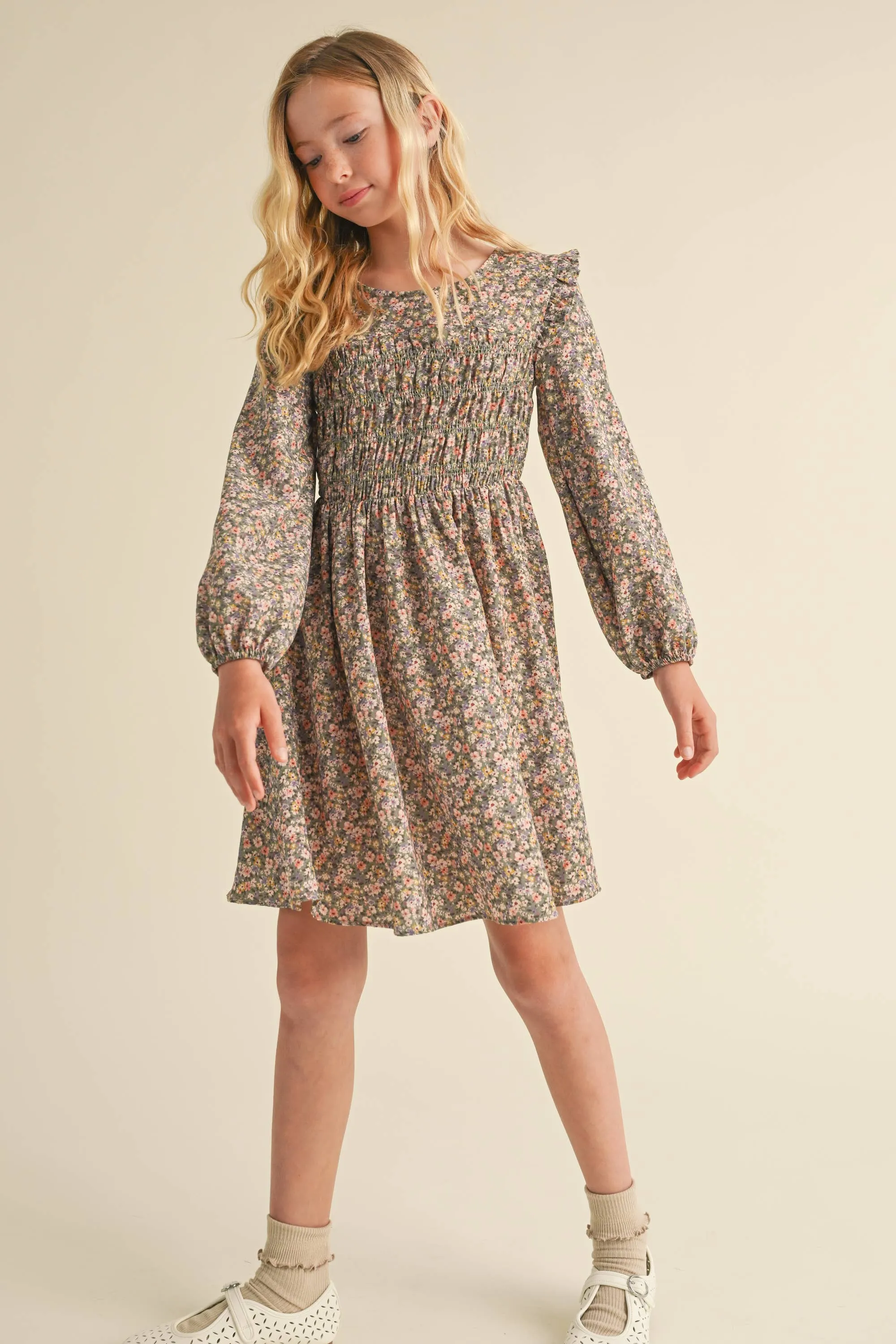 Woven Smocked Dress- Ditsy Floral