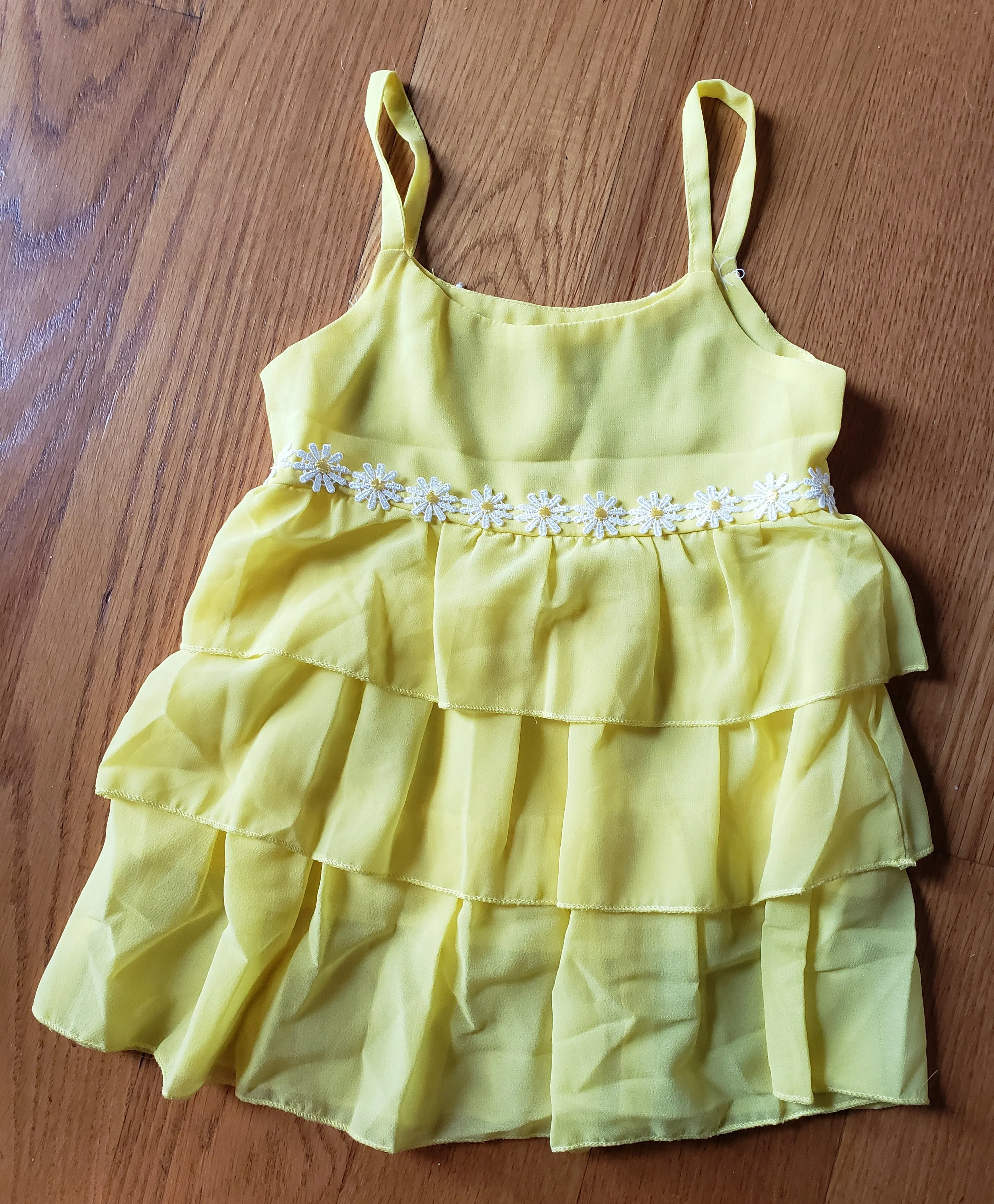 Yellow Tiered Sun Dress