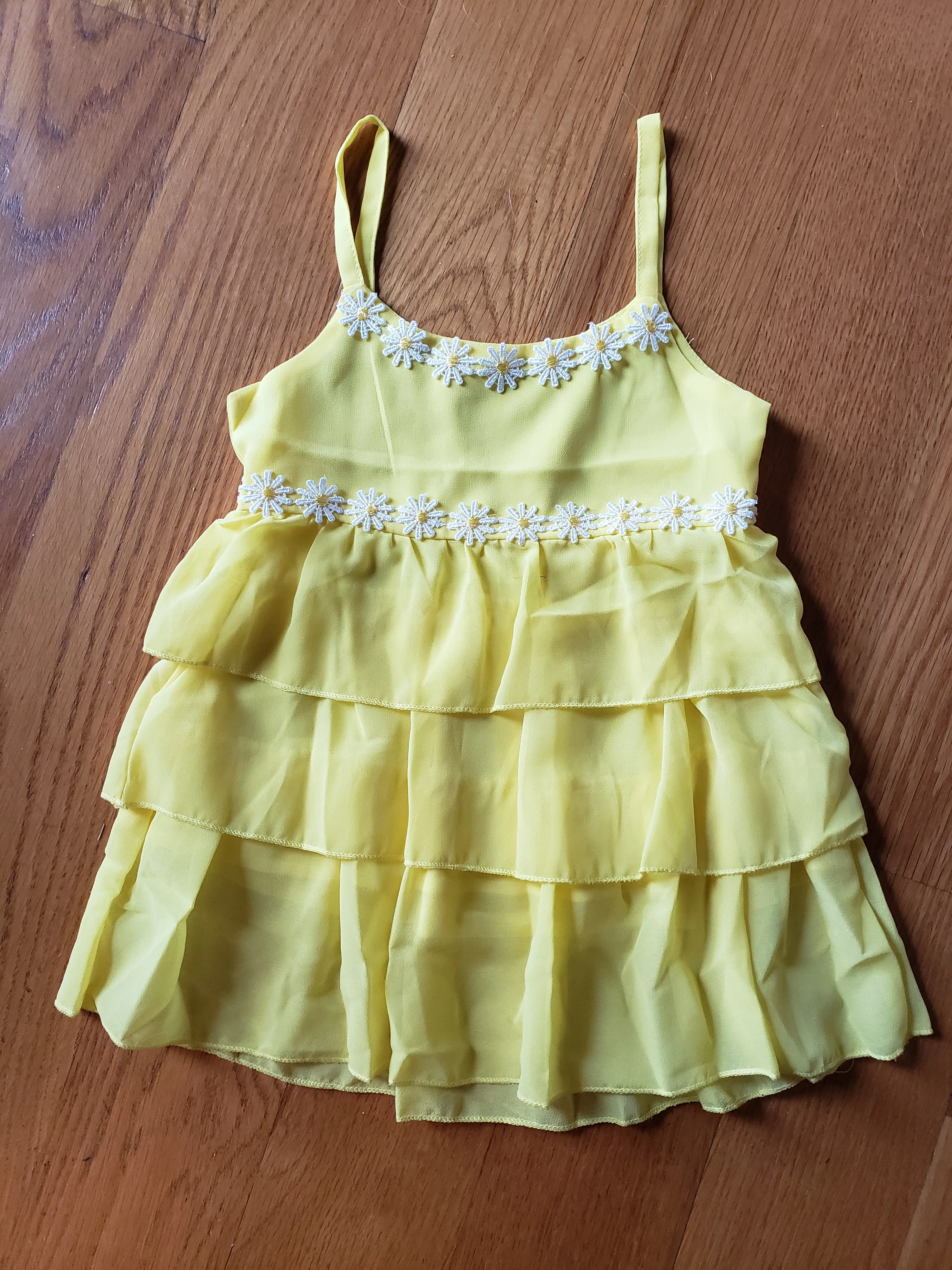 Yellow Tiered Sun Dress