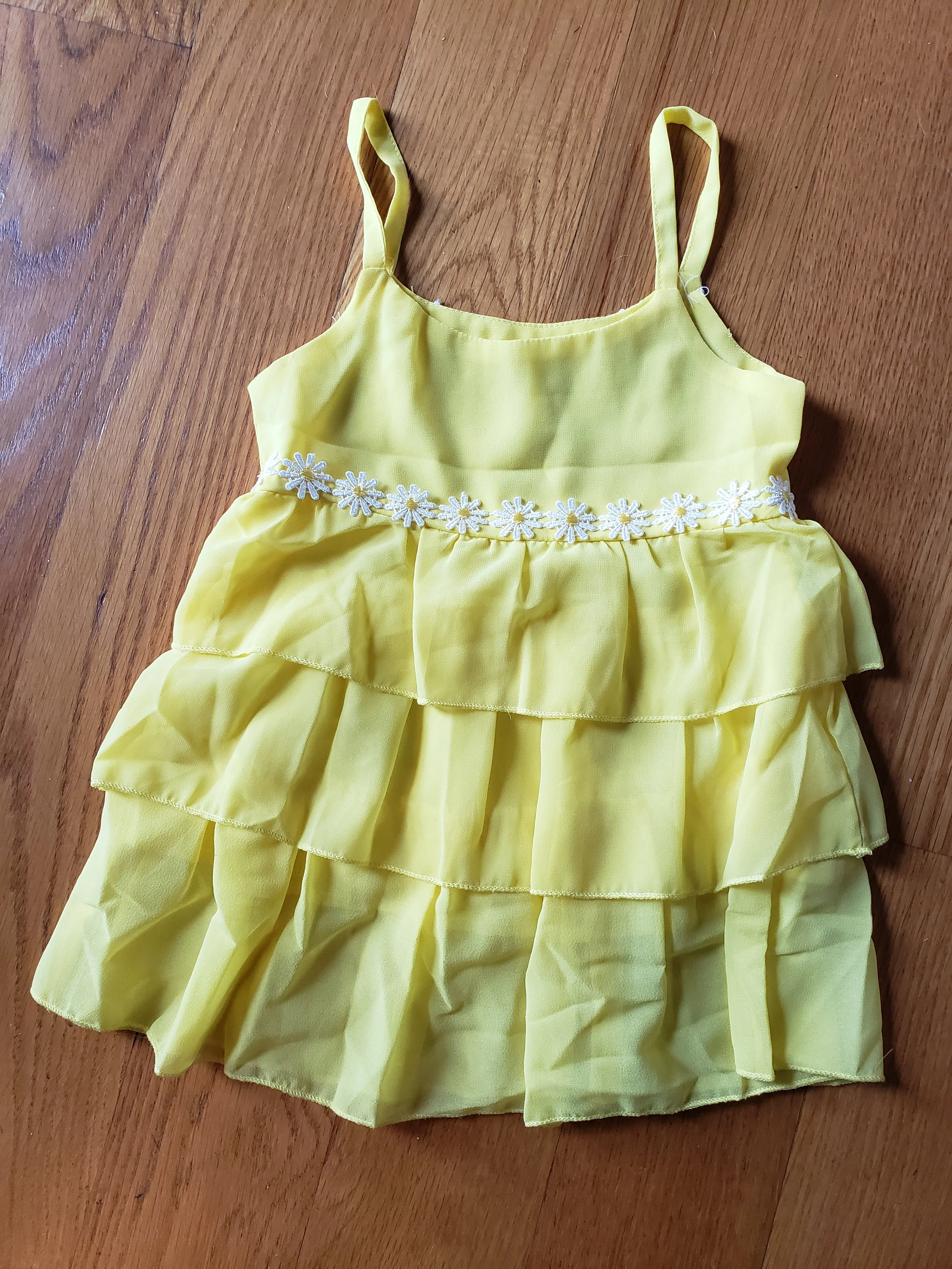 Yellow Tiered Sun Dress