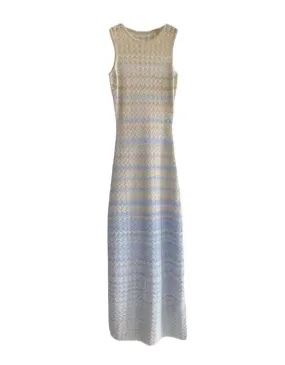 Zig Zag Knitted Long Sleeveless Dress